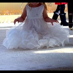 Flower girl dress from David’s Bridal.